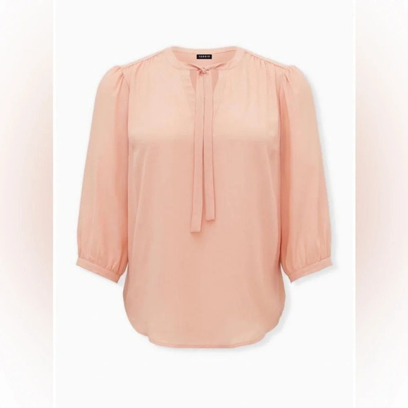 Torrid • Georgette Bow Tie Blouse - Picture 4 of 10